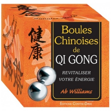 Boules chinoises de Qi Gong, coffret 2 boules + livre - Ab Williams