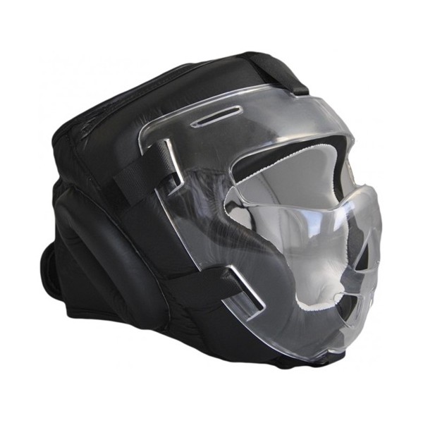 Casque combat intégral, plexiglass amovible