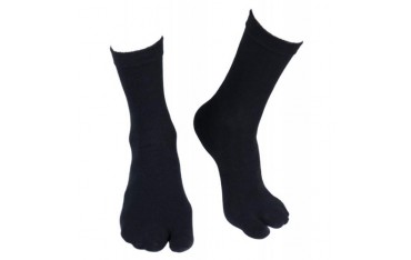 Chaussettes / Tabi en nylon élasthane, taille unique - NOIR