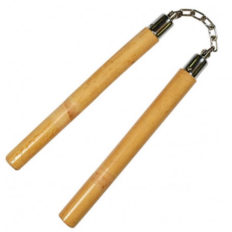 Nunchaku rotin vernis, 30 cm - Chaîne à rotule