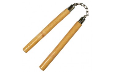 Nunchaku rotin vernis, 30 cm - Chaîne à rotule