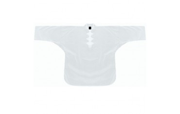 Veste KUNG-FU col V 3 boutons - Coton BLANC