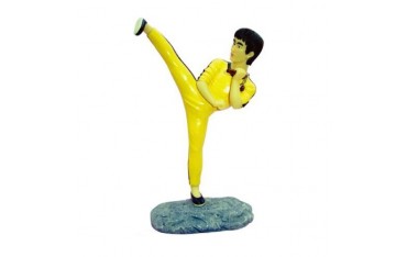 Statuette Bruce Lee "Coup de pied", hauteur 18 cm