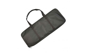 Etui Saï 56 cm x 20 cm, doublé int. rouge, fermeture éclair - Noir