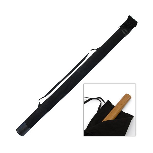 Etui large en bâche coton, bas renforcé & bandoulière, 180 cm - Noir