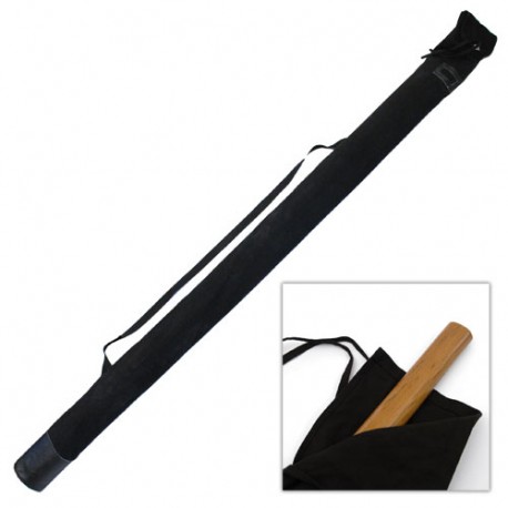 Etui large en bâche coton, bas renforcé & bandoulière, 210 cm - Noir