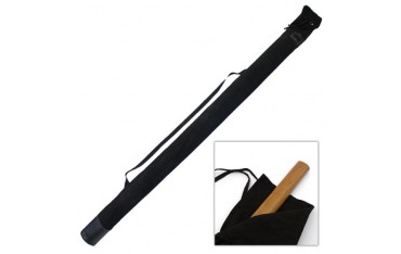 Etui large en bâche coton, bas renforcé & bandoulière, 210 cm - Noir