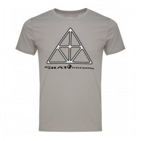 Tee-shirt SILAT MOTION "Triangle", 100% coton bio, T. L - GRIS