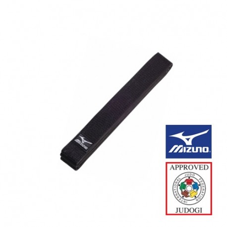 Ceinture piquée MIZUNO Chine "IJF", coton, 275 cm, T. 4 - NOIR