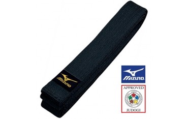 Ceinture piquée MIZUNO Japon "IJF", coton, 275 cm, T. 4 - NOIR