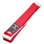 Ceinture piquée White Tiger 6, 7 et 8° Dan, T. 300 cm - BLANCHE/ROUGE