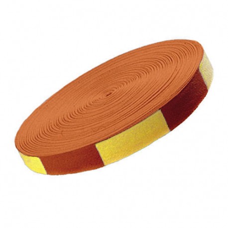 Ceinture sangle bicolore JUDO, rouleau coton 50 mètres - JAUNE/ORANGE