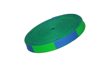 Ceinture sangle bicolore JUDO, rouleau 50 mètres - VERT/BLEU