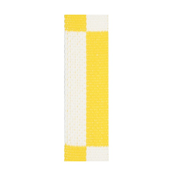 Ceinture sangle bicolore KARATE, rouleau 50 mètres - BLANC/JAUNE