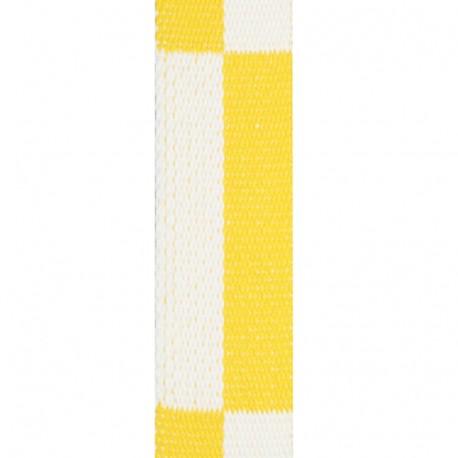 Ceinture sangle bicolore KARATE, rouleau 50 mètres - BLANC/JAUNE