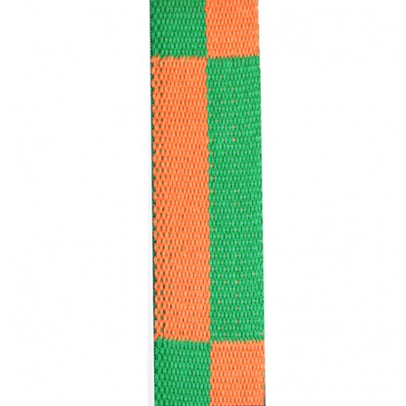Ceinture sangle bicolore KARATE, rouleau 50 mètres - ORANGE/VERT
