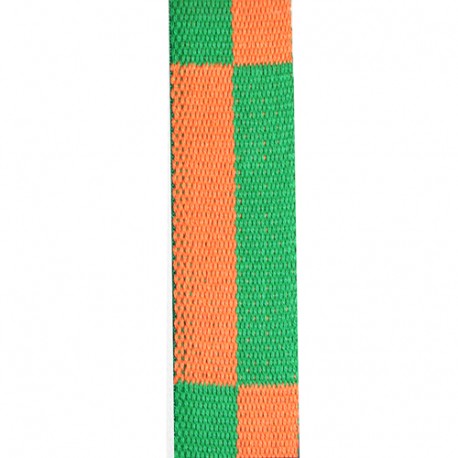 Ceinture sangle bicolore KARATE, rouleau 50 mètres - ORANGE/VERT