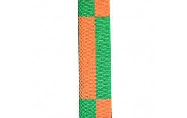 Ceinture sangle bicolore KARATE, rouleau 50 mètres - ORANGE/VERT