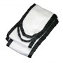 Ceinture Kung-Fu SATIN, 11 cm de large, long. 300 - BLANC bords noirs