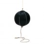 Punching Ball, accrochage sol & plafond, 28cm de diamètre - CUIR NOIR