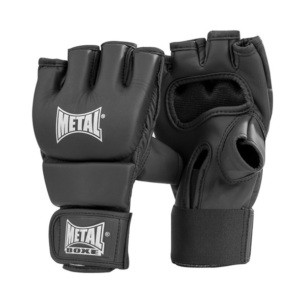 Gants de Combat Libre amateur en PU MB, "Junior" - NOIR MAT