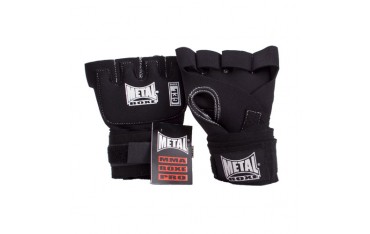 Sous-gants de boxe "Gel Choc" MB, bandes incorporées, T.U. - NOIR