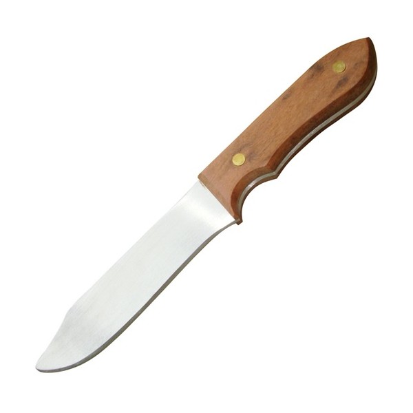 Couteau d'entraînement aluminium, manche bois, non- tranchant, 25 cm