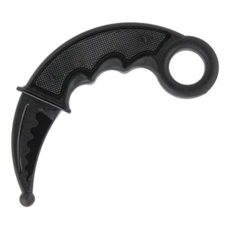 Karambit d'entraînement en plastique rigide, 17 cm - NOIR