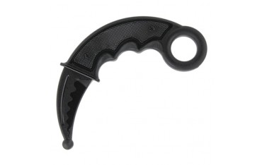 Karambit d'entraînement en plastique rigide, 17 cm - NOIR