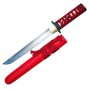 Tanto tranch. Tsunami, lame Damas de 25 cm, fourr. rouge, poign. rge