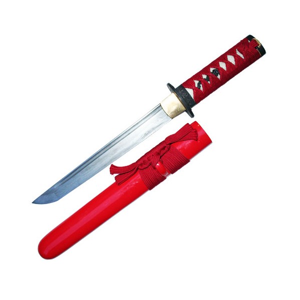 Tanto tranch. Tsunami, lame Damas de 25 cm, fourr. rouge, poign. rge