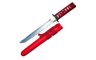 Tanto tranch. Tsunami, lame Damas de 25 cm, fourr. rouge, poign. rge