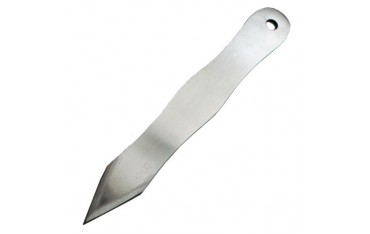 Couteau à lancer "ondulations" 21 cm - Acier poli