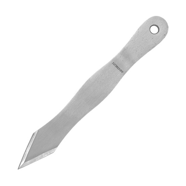 Couteau à lancer "ondulations". 25.5 cm - Acier poli