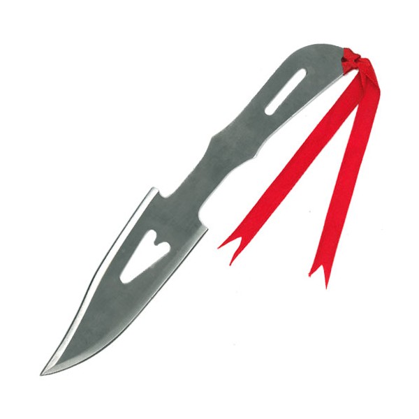 Couteau à lancer "coeur" 22 cm - Acier poli