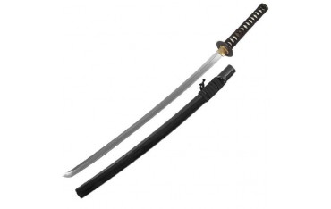 Katana tranchant Practical, acier forgé 69 cm, four. laqué noir