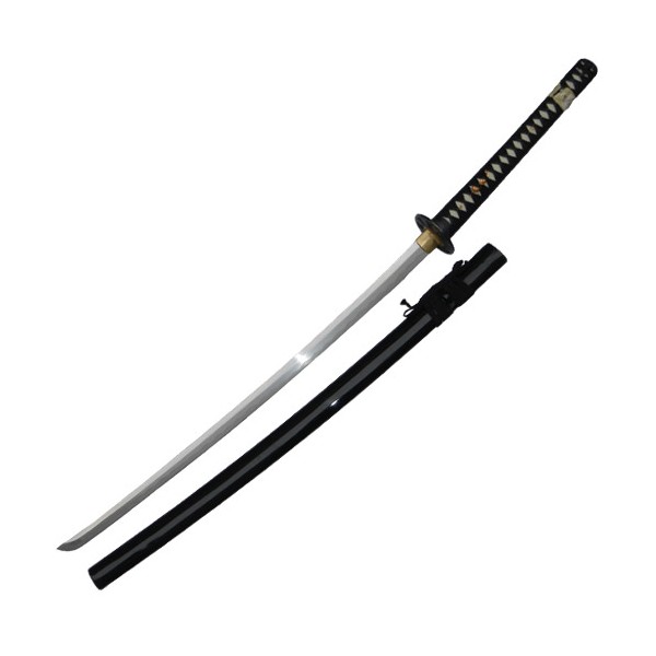 Katana tranchant Practical Pro, acier forgé 75 cm, four. laqué noir