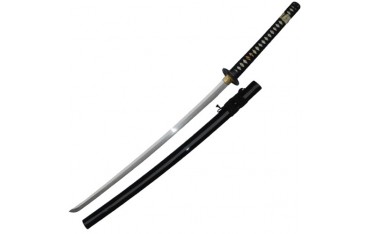 Katana tranchant Practical Pro, acier forgé 75 cm, four. laqué noir