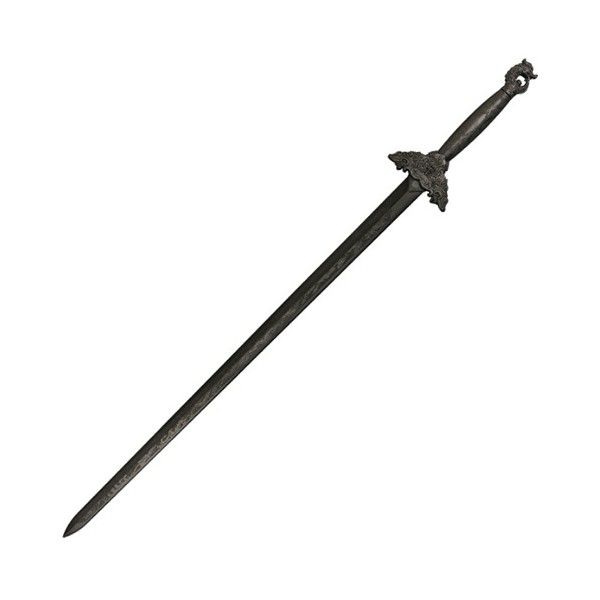 Epée chinoise légère en plastique noir, lame 75 cm