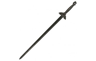 Epée chinoise légère en plastique noir, lame 75 cm