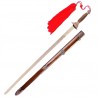 Epée chinoise semi-flexible, lame acier forgé 76 cm, four. bois exot.
