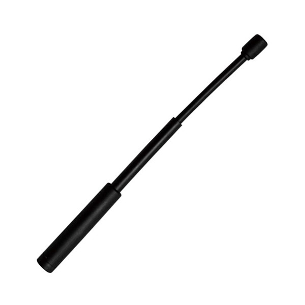 Matraque télescopique en plastique, 25 cm fermé/60 cm ouvert - NOIR