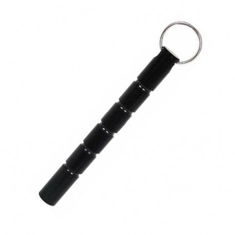 Kubotan, bâton de défense/porte clés en aluminium, 14 cm - Noir - BudoStore