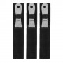 Lot de 3 couteaux à lancer "ondulations", 25.5 cm - Acier poli