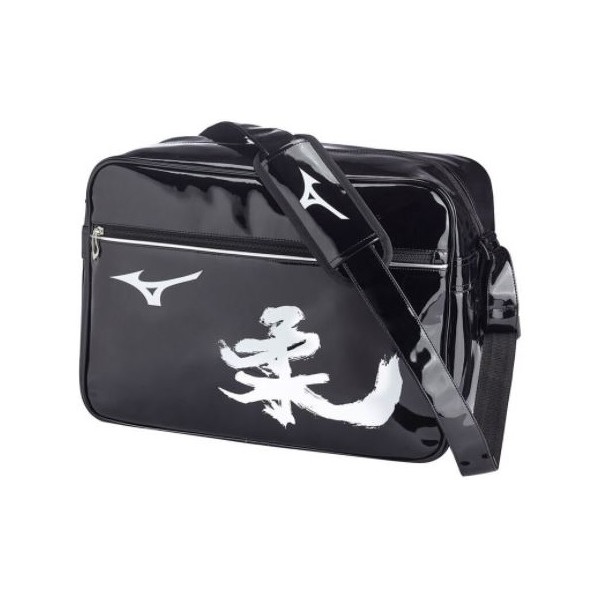 Sac de sport Vintage Mizuno 54 x 26 x 33 cm, vinyle - Noir & Blanc