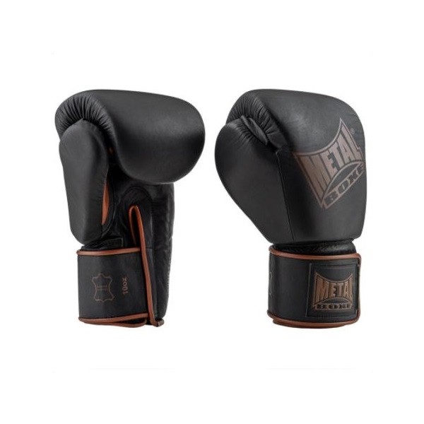 Gants de Boxe MB APOLLON, en CUIR - NOIR MAT