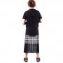 Sarong "Padda" IZARE - 1x1,30m, 9 possibilités de le porter - Bandes noires et grises