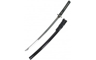 Iaito JAPON Ami Koshirae, lame à gorge de 67,5 cm, fourreau laqué noir