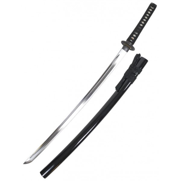 Iaito JAPON Ryu Koshirae, lame à gorge de 67,5 cm, fourreau laqué noir