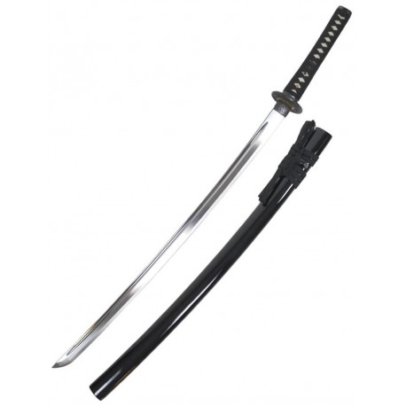 Iaito JAPON Ryu Koshirae, lame à gorge de 70,5 cm, fourreau laqué noir